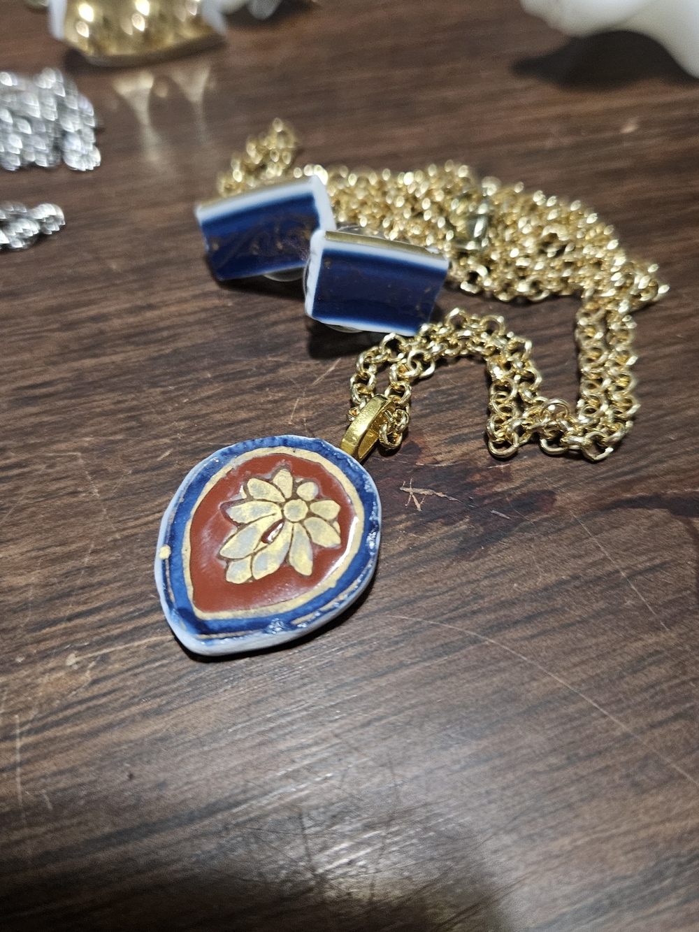 Broken China Necklace And Earings